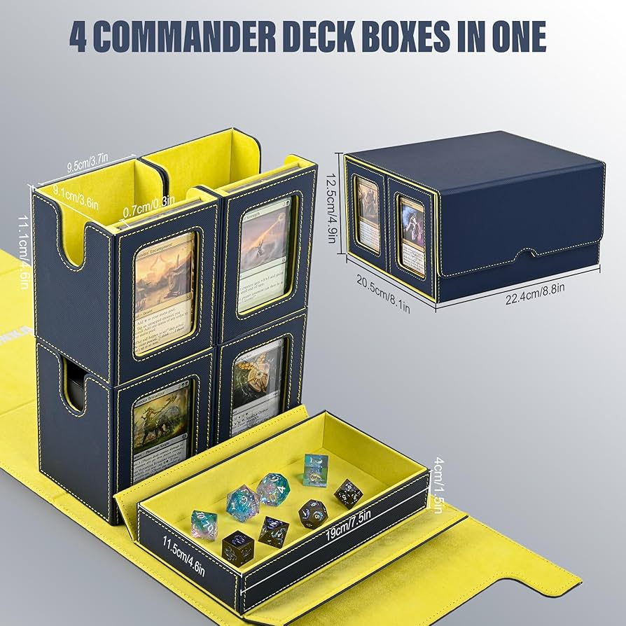 Magic: The Gathering Commander ボックス Card Deck Box for MTG with Commander Display, 5 in 1 Card